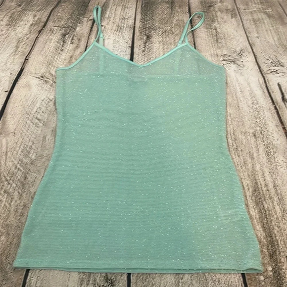 Women’s Express light turquoise sweater/matching tank top - Picture 2 of 6